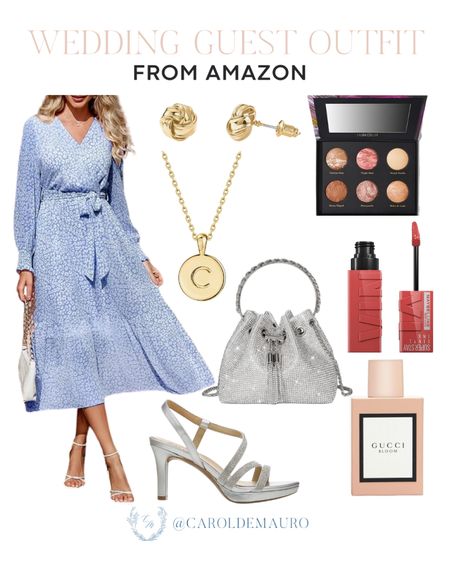 Step up your wedding guest look with this blue floral midi dress, neutral heels, a white floral handbag, gold accessories, and more!
#capsulewardrobe #springfashion #outfitinspo #amazonfinds

#LTKstyletip #LTKbeauty #LTKSeasonal
