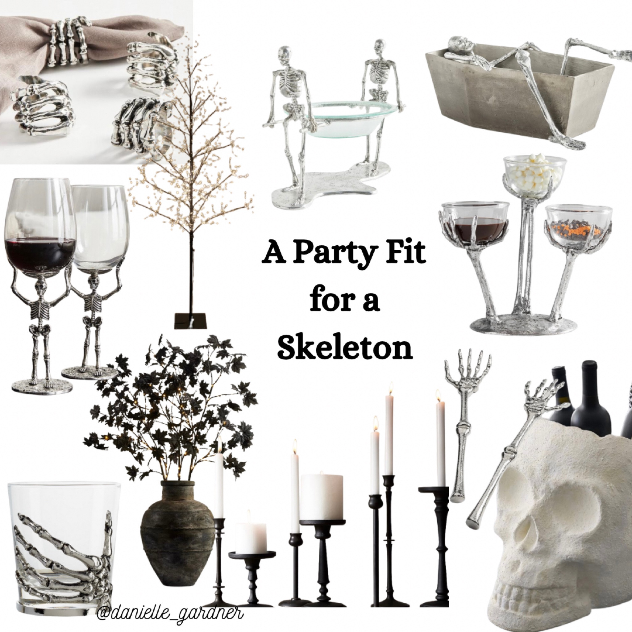Skeleton decor, black candles, Skelton bowl, skeleton cups, light up tree, snack dish 

#LTKFind #LTKhome #LTKSeasonal