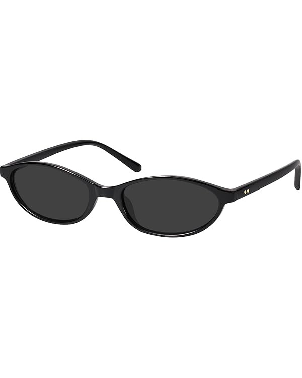 mosanana Retro Oval Sunglasses for Women Trendy Cat Eye Y2K 90s Sunnies MS52587 | Amazon (US)
