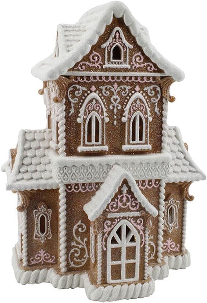 December Diamonds Gingerbread Sweet Shoppe Victorian House Figurine with LED - Festive Holiday Or... | Amazon (US)