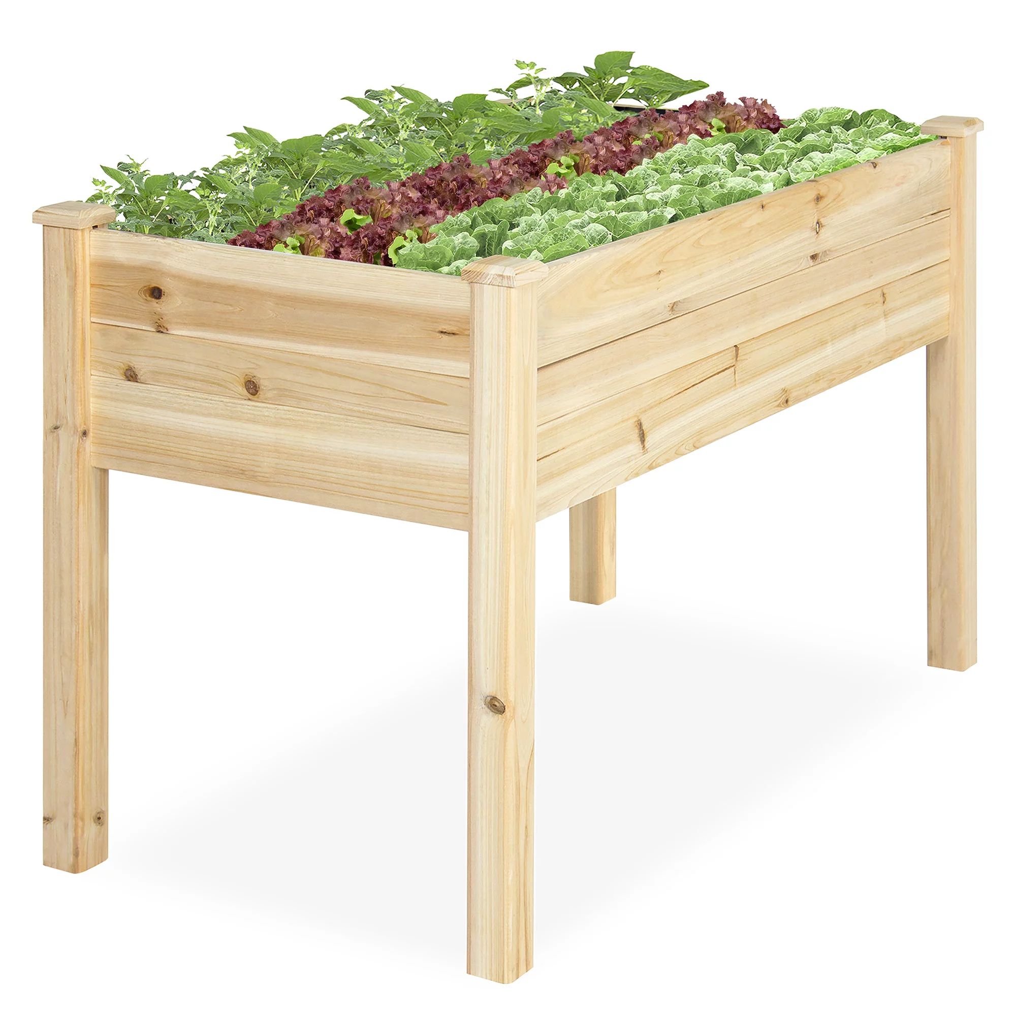 Best Choice Products 48x24x30in Elevated Wood Planter Garden Bed Box Stand for Backyard, Patio - ... | Walmart (US)