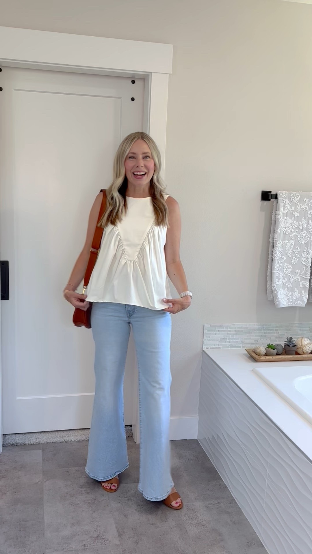 The cutest top I’ve seen all over Instagram & I got it & love it! So so cute. And on sale today too. 

#trending #summeroutfit 

#LTKWorkwear #LTKSaleAlert #LTKTravel