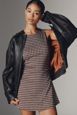 Pilcro Real Leather Bomber Jacket | Anthropologie (UK)