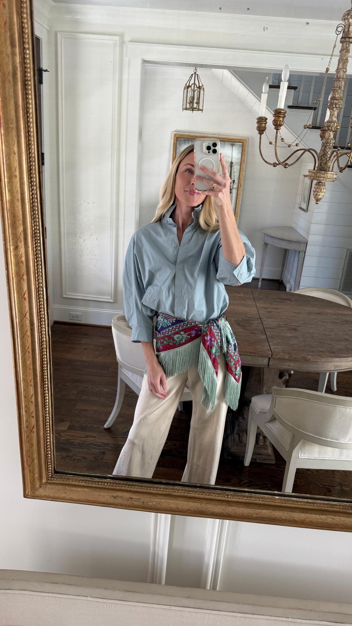 S Zara top, XS satin pants, scarf one size. Similar linked to recreate this look for less 🤍

spring blouse, spring tops, white pants, scarf outfit, fringe scarf, blue spring tops, white satin pantss

#LTKSeasonal #LTKootd #LTKgrwm