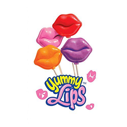 Valentine Yummy Lix Gourmet Yummy Lips Lollipops, (Pack of 24) | Amazon (US)