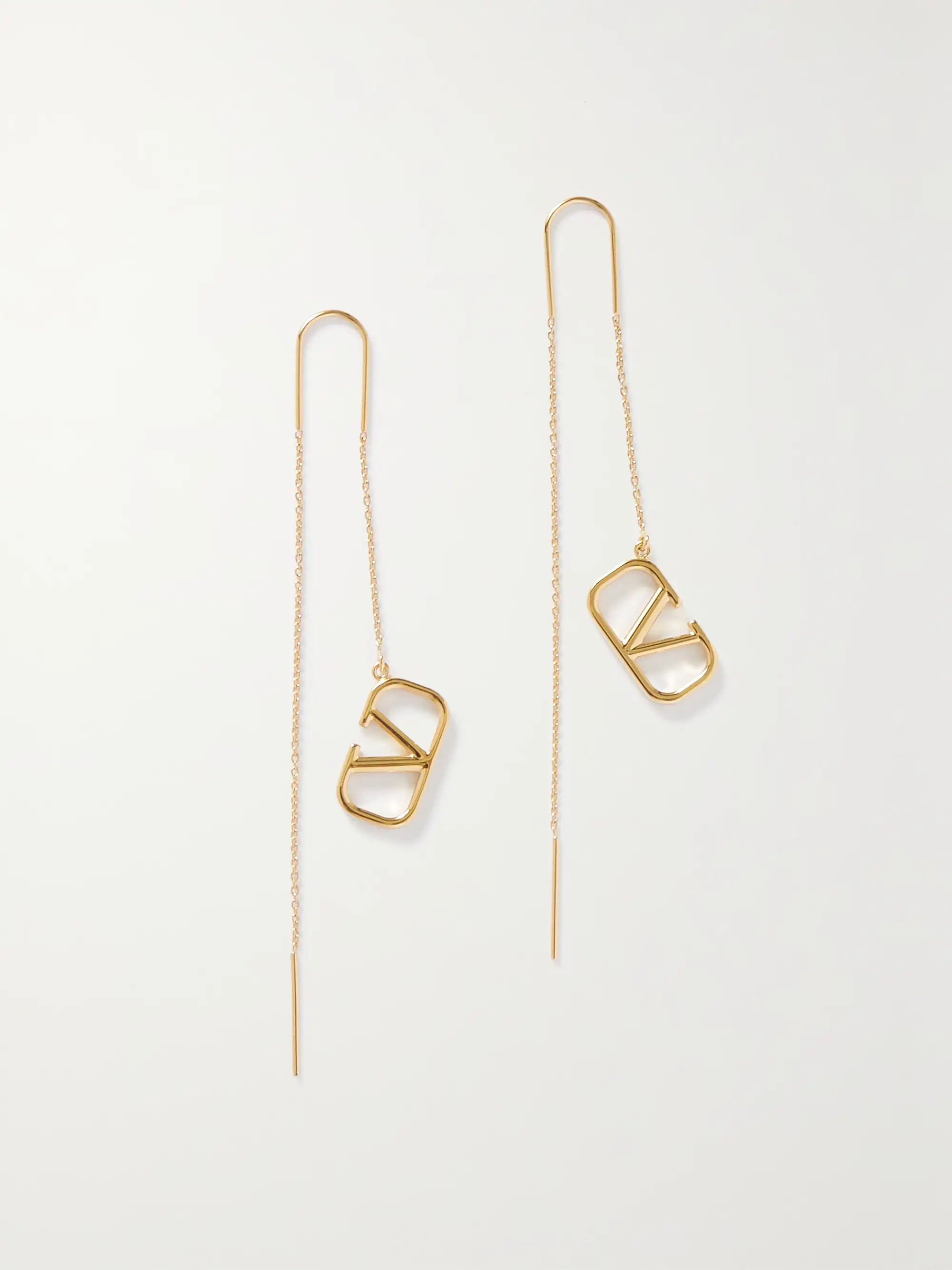 Valentino Garavani goldfarbene Ohrringe | NET-A-PORTER (UK & EU)
