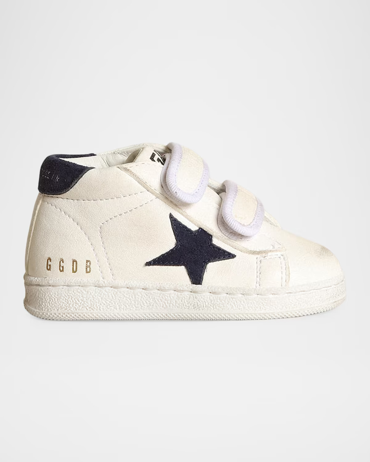 Kid's June Nappa Leather Suede Star Sneakers, Size Baby/Toddler | Neiman Marcus