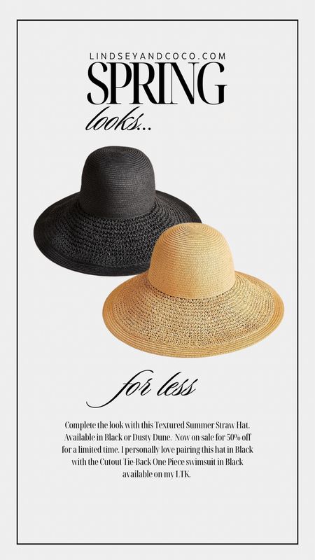 Textured Summer Straw Hat in Black or Dusty Dune. Hats. J Crew.

#LTKstyletip #LTKSpringSale #LTKfindsunder50