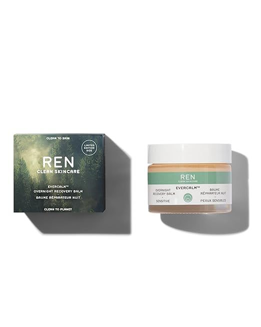 REN Clean Skincare Nighttime Facial Moisturizer - Evercalm Overnight Recovery Balm for Face and B... | Amazon (US)