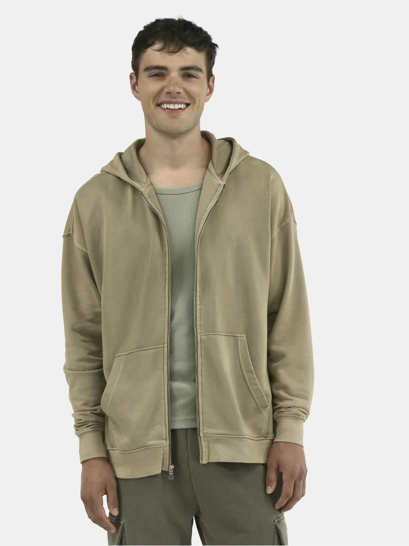 No Boundaries Zip Hoodie with Long Sleeves, Men's & Big Men's | Walmart (US)