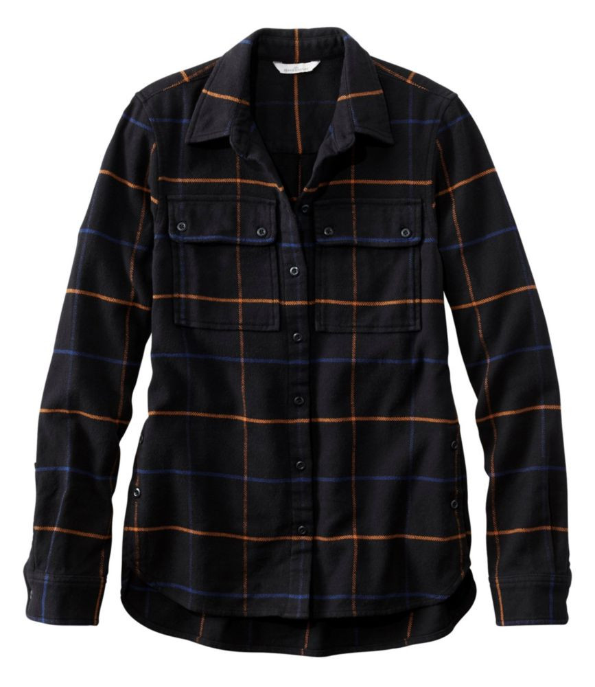 Women's Signature Organic Flannel Shirt, Button-Front Multi Color M | L.L. Bean
