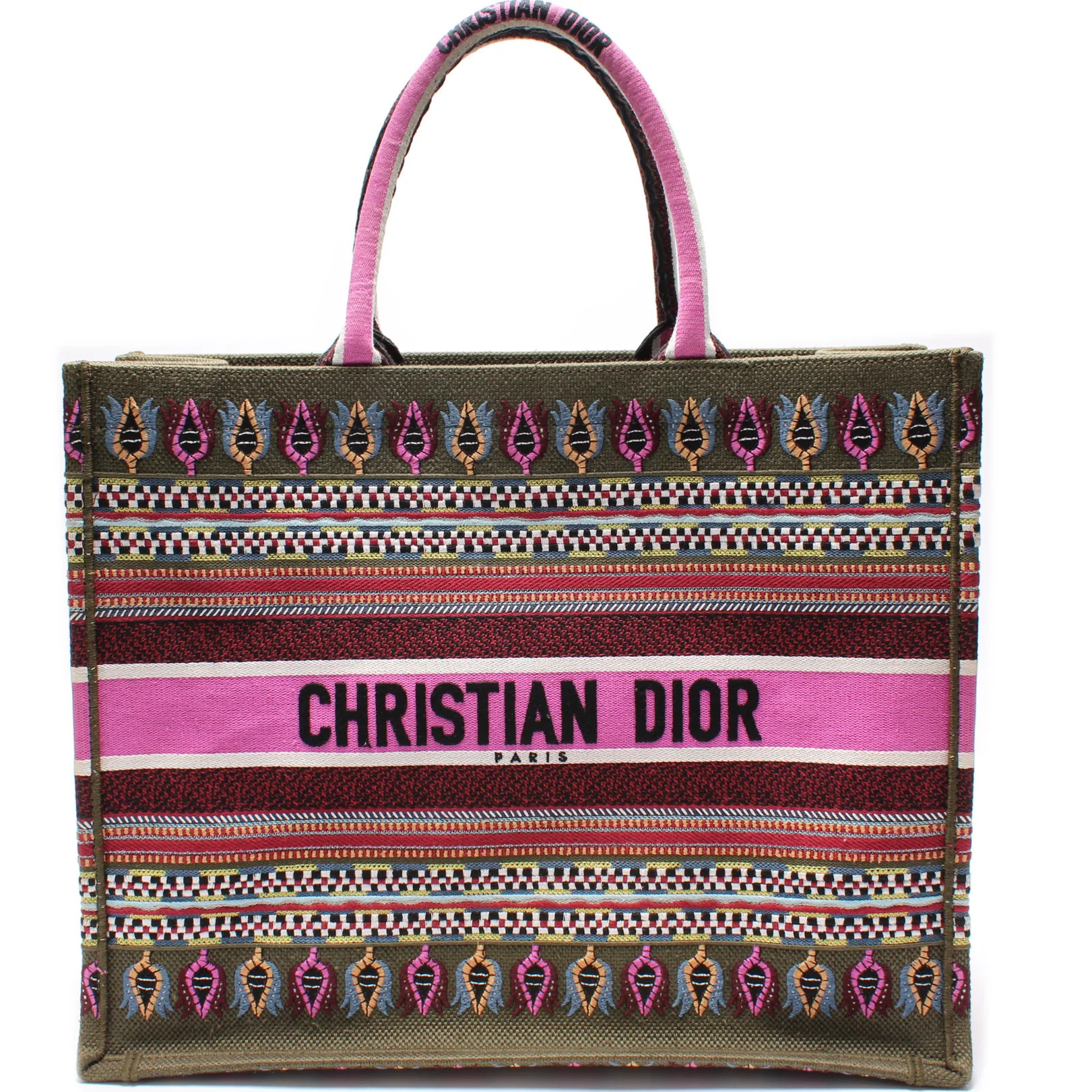 Book Tote Large Embellished Flowers | Keeks Designer Handbags