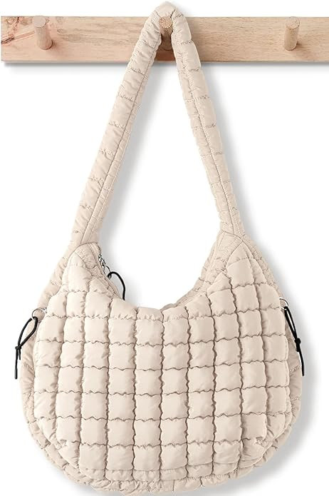 Puffer Tote Bag for Women Large Quilted Tote Bag Quilted Carryall Bag Soft Puffy Crossbody Bag Ho... | Amazon (US)