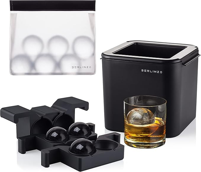 Premium Clear Ice Ball Maker Mold - Whiskey Ice Ball Maker Large 2.4 Inch - Crystal Clear Ice Mak... | Amazon (US)