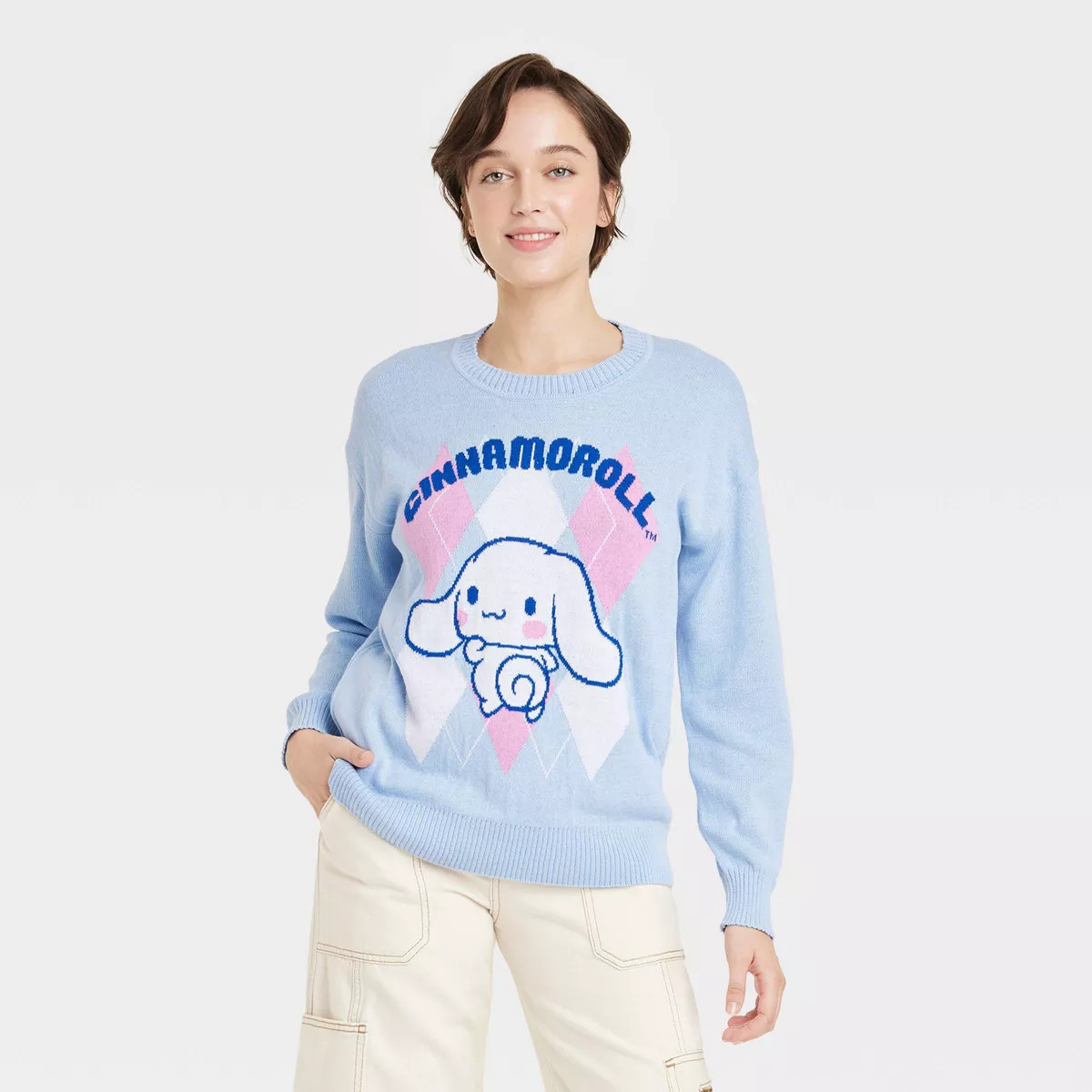 Women's Sanrio Cinnamoroll Graphic Sweater - Blue | Target