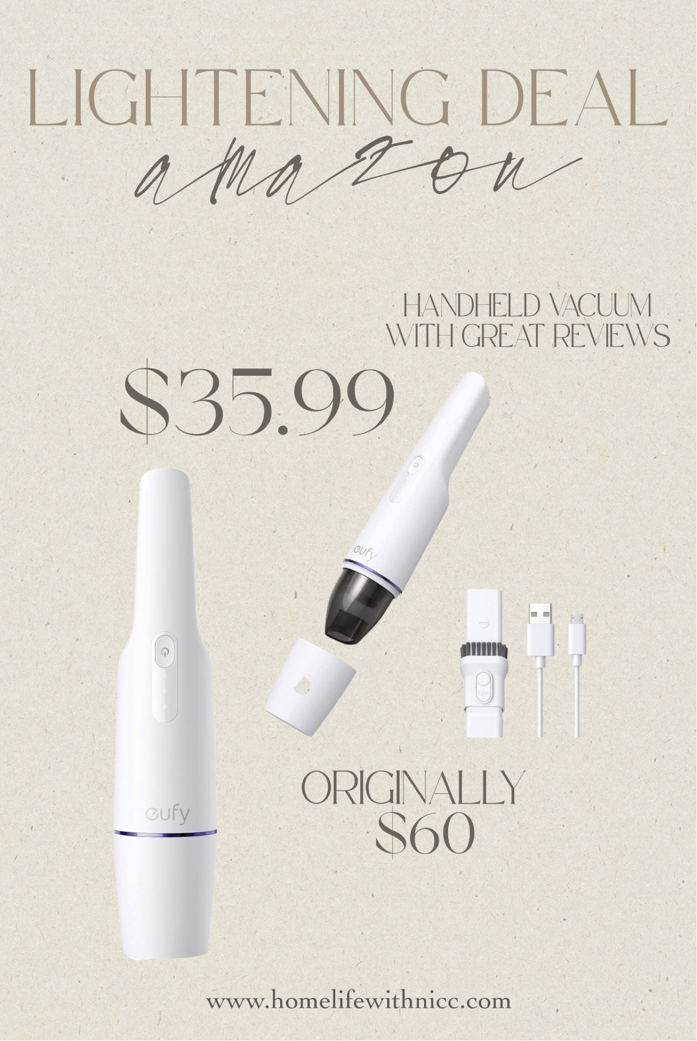 Hurry run!! Amazon lightening deal!! This handheld vacuum has GREAT reviews!!

#LTKhome #LTKsalealert #LTKFind