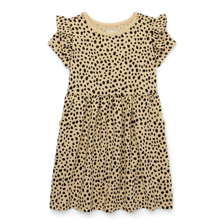 Garanimals Toddler Girls Flutter Sleeve Print Dress, Sizes 18M-5T | Walmart (US)