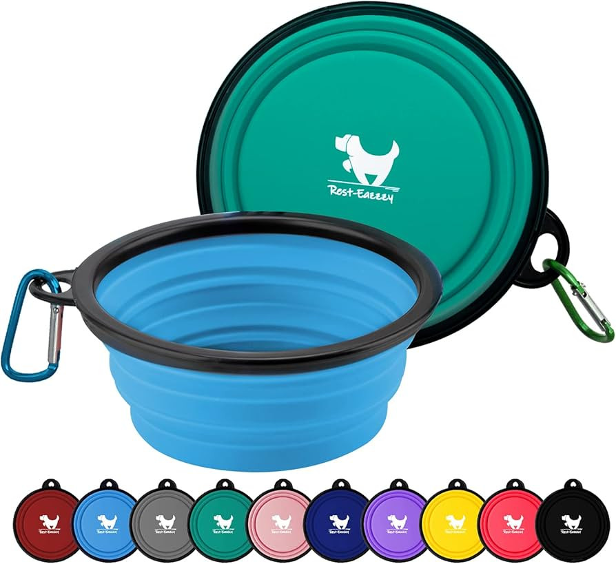 Collapsible Dog Bowls for Travel, 2-Pack Dog Portable Water Bowl for Dogs Cats Pet Foldable Feedi... | Amazon (US)