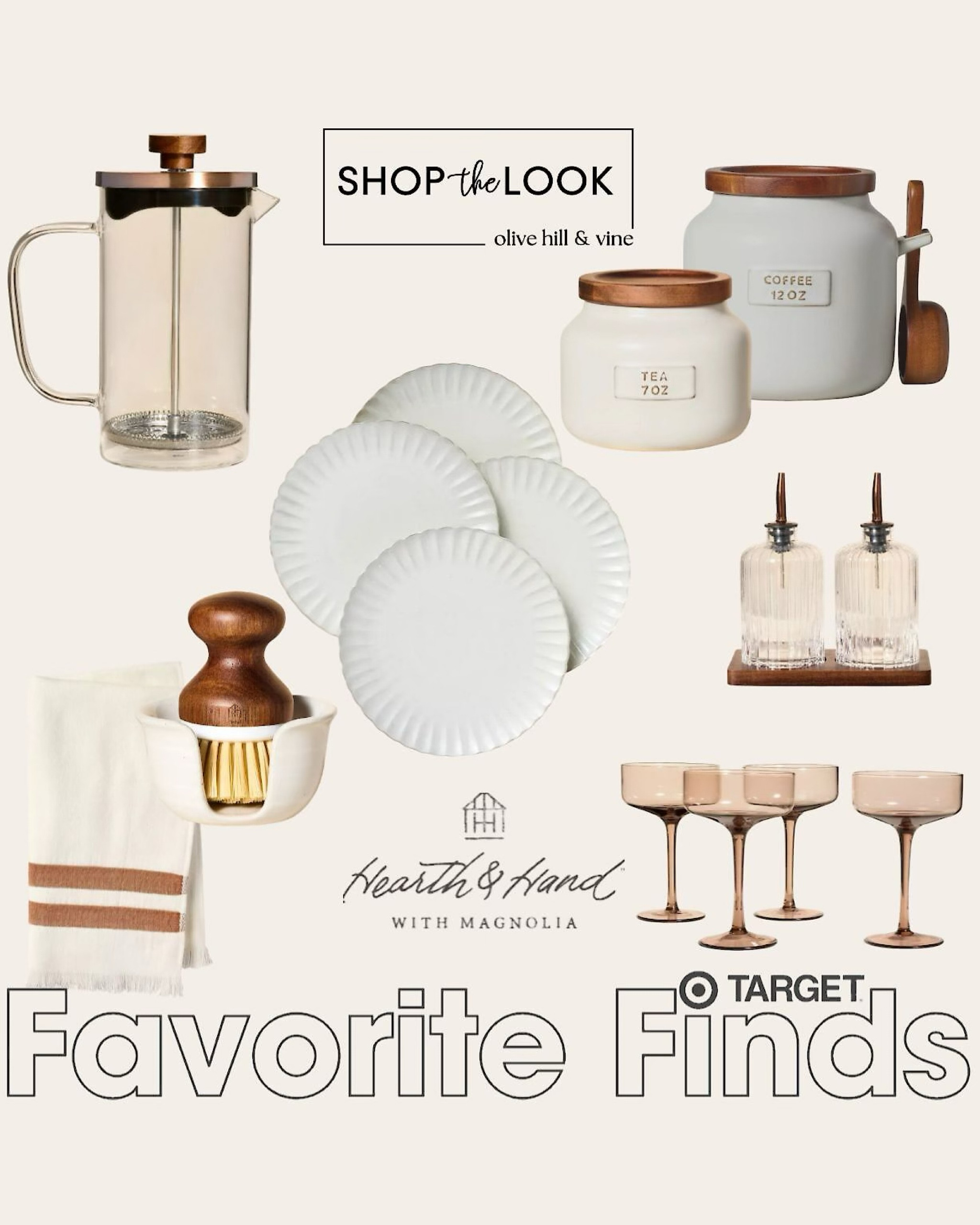 We’re all about timeless pieces with a modern touch, and this Hearth & Hand with Magnolia curation has our hearts. Scalloped stoneware plates, tinted glass drinkware, striped cotton hand towels, a sleek French press, and more—perfect for a warm, inviting kitchen. 

#LTKMostLoved #LTKFindsUnder50 #LTKHome