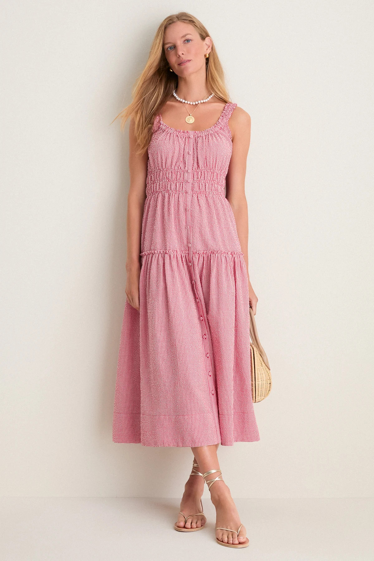 Red Gingham Landis Midi Dress | Tuckernuck (US)