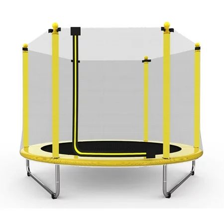 60" Round Outdoor Trampoline with Enclosure Netting | Walmart (US)