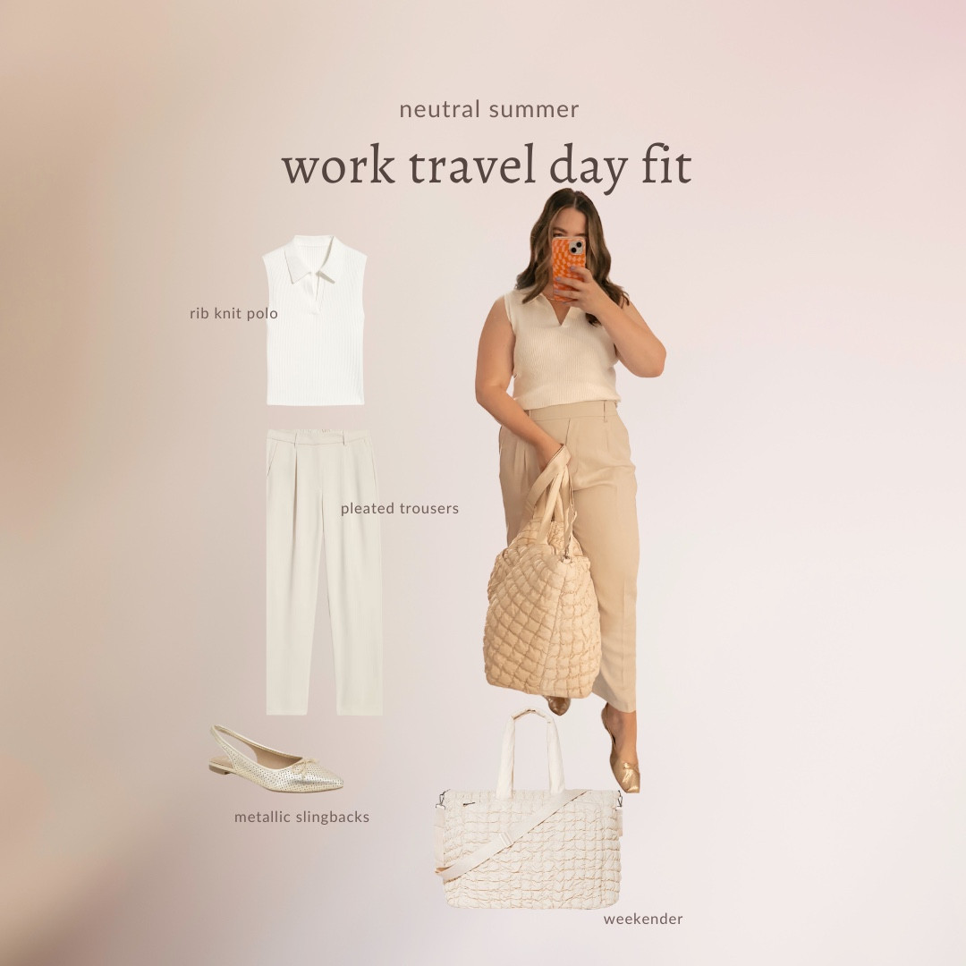 summer comfortable work outfit that was perfect to travel in! All items linked below 🫶🏻💫 happy shopping girlies!!! 

Shirt - old navy
Pants - old navy
Shoes - Nordstrom rack
Crossbody - Kate spade
Weekender - target  

#LTKFindsUnder50 #LTKTravel #LTKMidsize