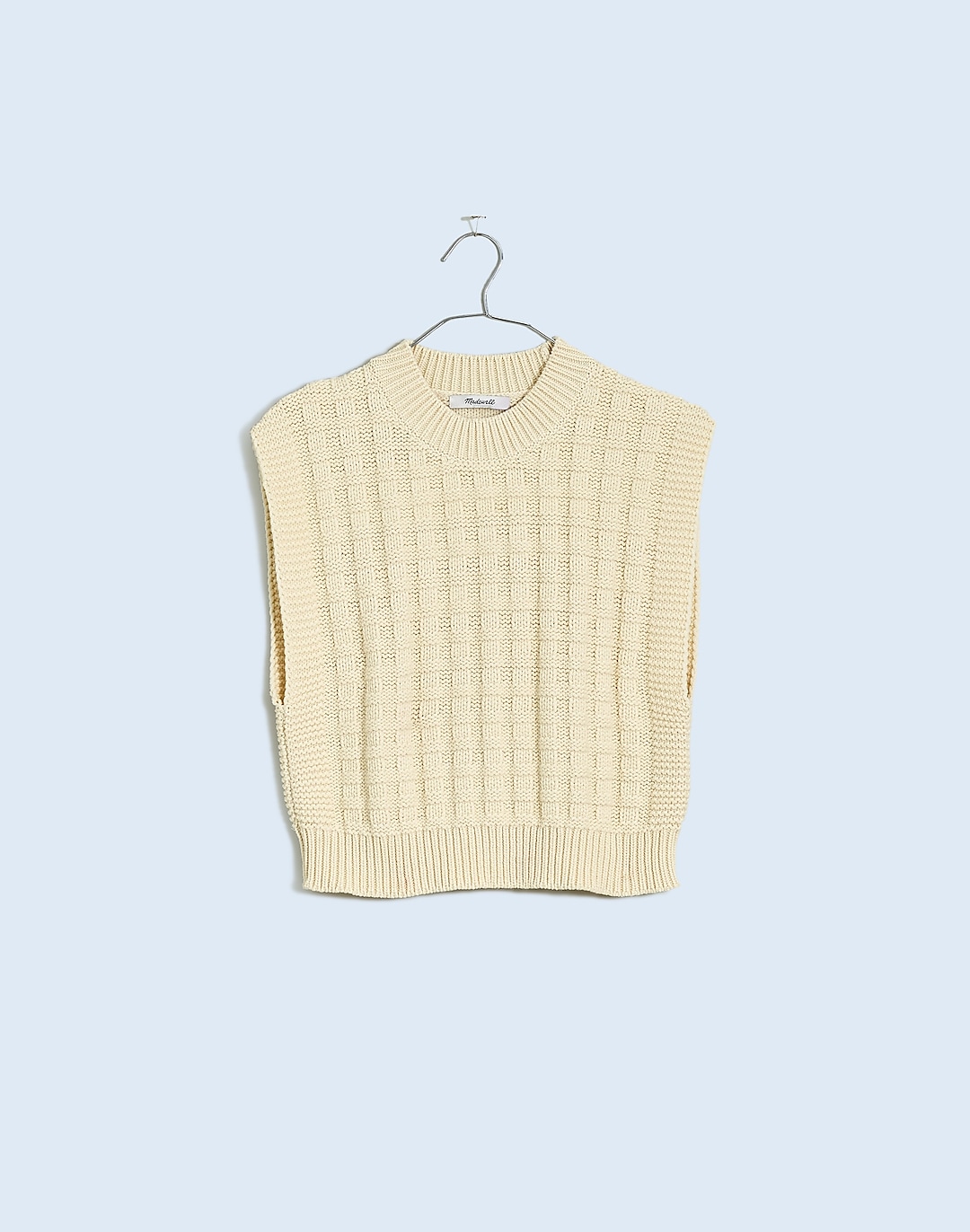 Checkered-Stitch Wedge Sweater Vest | Madewell