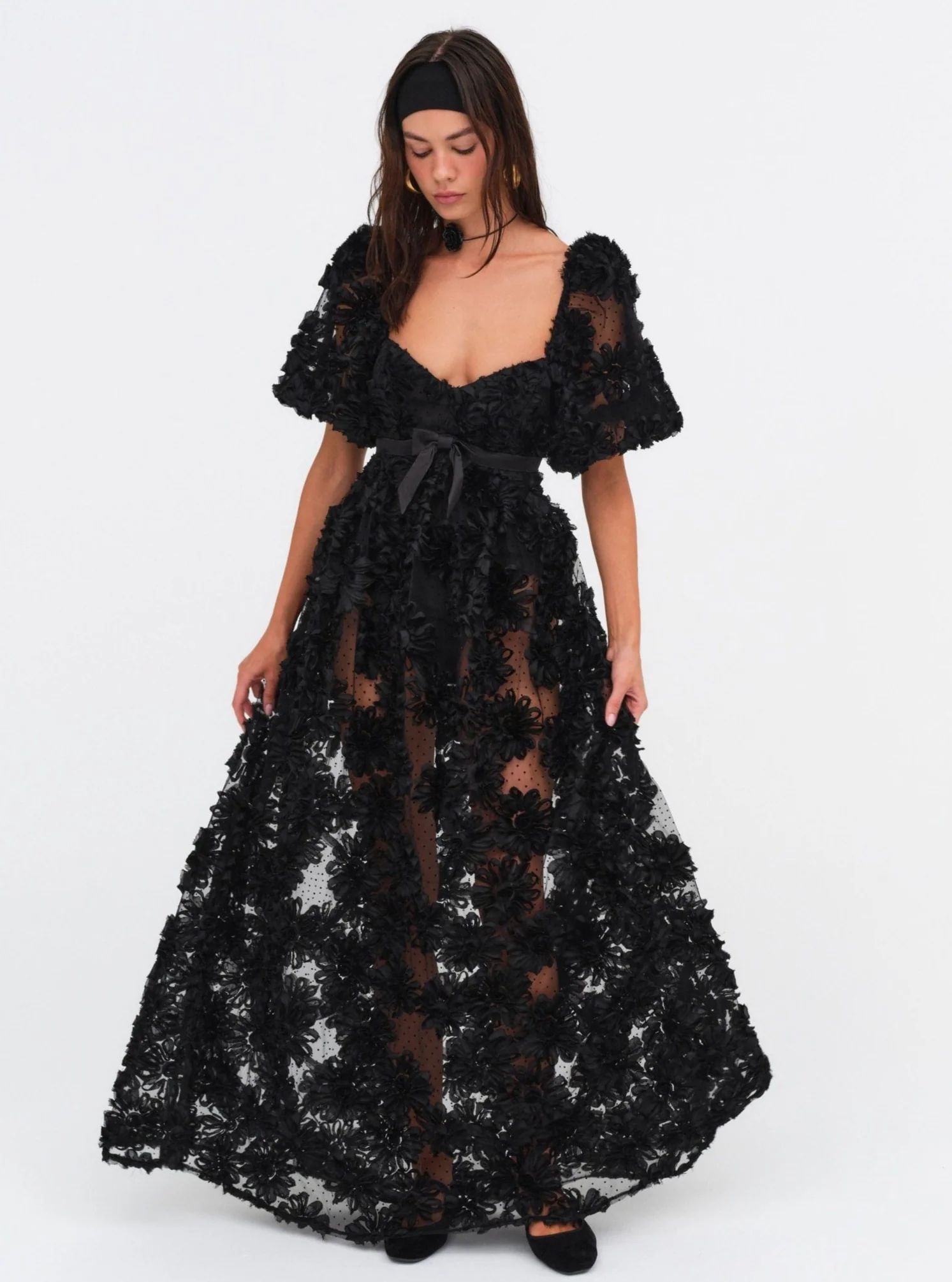 Astrid Maxi Dress — Black | For Love & Lemons