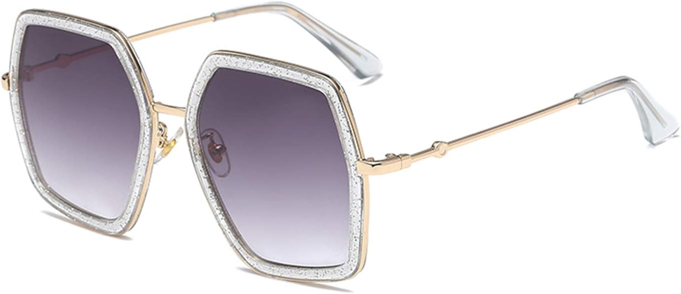 IKANOO Oversized Square Sunglasses for Women Hexagon Inspired Designer Style Shades | Amazon (US)