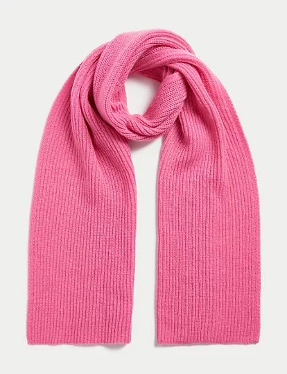 Knitted Ribbed Scarf | M&S Collection | M&S | Marks & Spencer IE