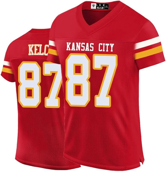 Lianxiaw Men KC Red Stitched Jerseys T Shirts | Amazon (US)