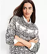 Polar Bear Fringe Sweater | LOFT