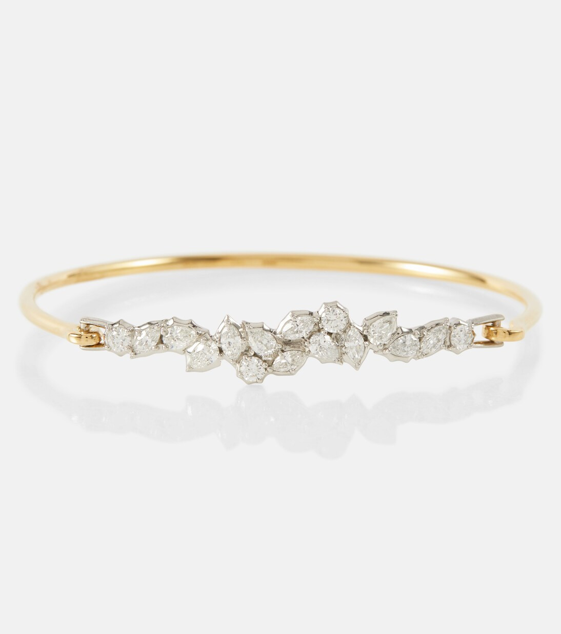 Posey 18kt gold and platinum bangle with diamonds | Mytheresa (US/CA)
