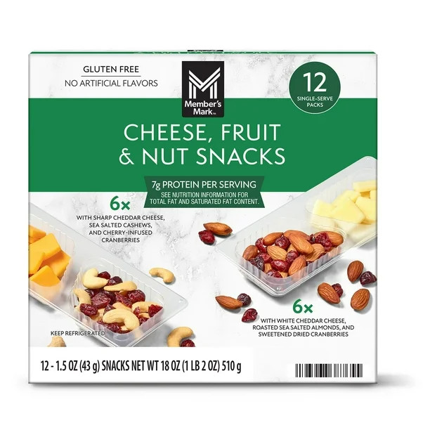 Member's Mark  Member's Mark Cheese, Fruit and Nut Snacks, 12 pk. 4.4 stars out of 1106 reviews(4... | Sam's Club