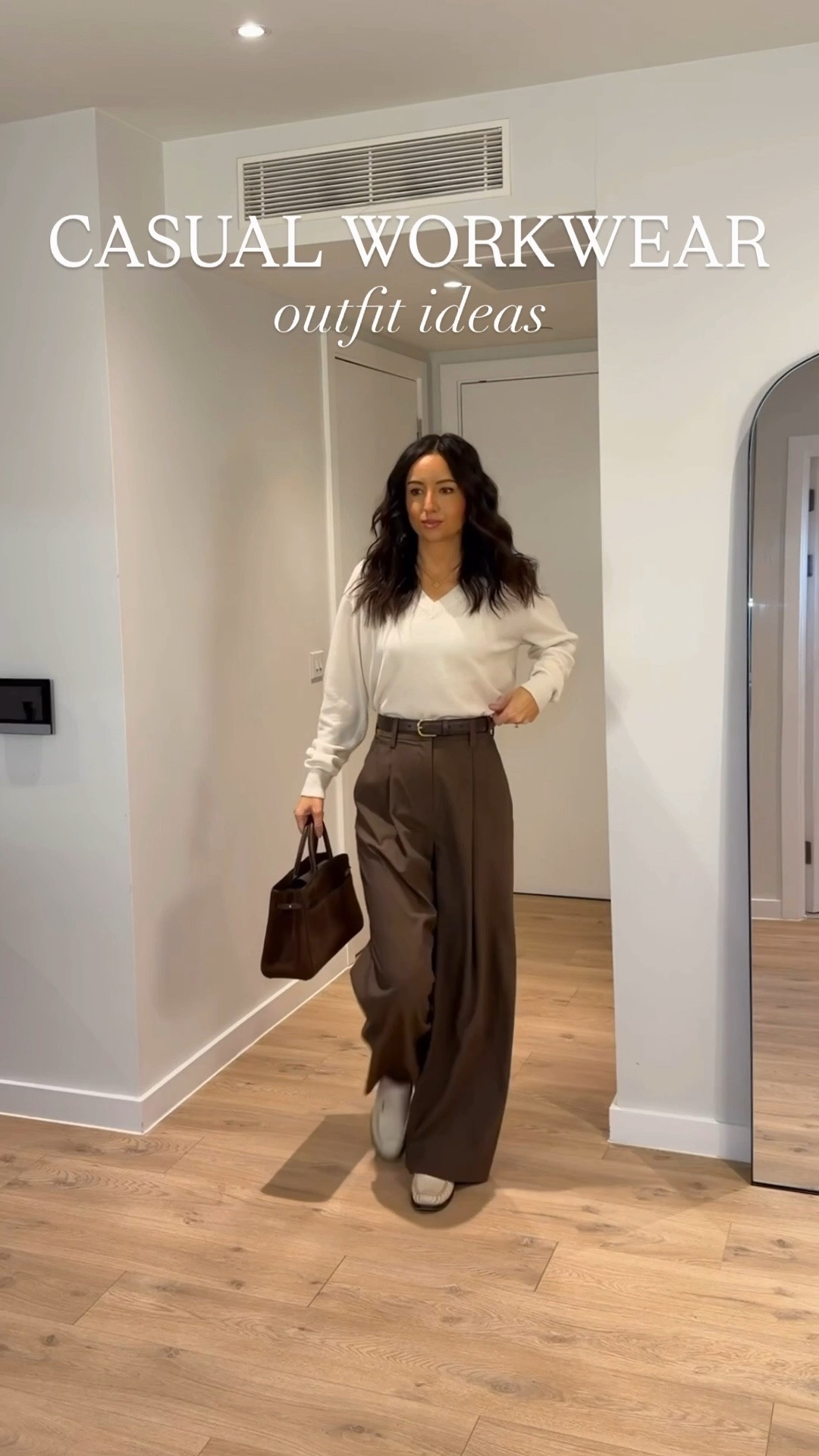 OFFICE CASUAL 👜📝☕️ My most requested video is workwear so I’m styling some beautiful knitwear & tailored trousers for the start of Jan! 

I wear a size 0 (UK 4) in all as runs large!

#LTKsale #LTKstyletip #LTKworkwear