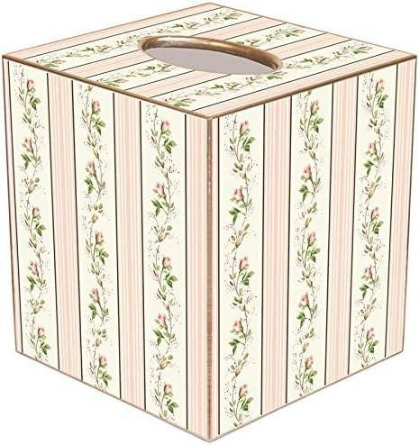 Marye-Kelley TB839 - Dainty Rose Stripe Tissue Box Cover | Amazon (US)