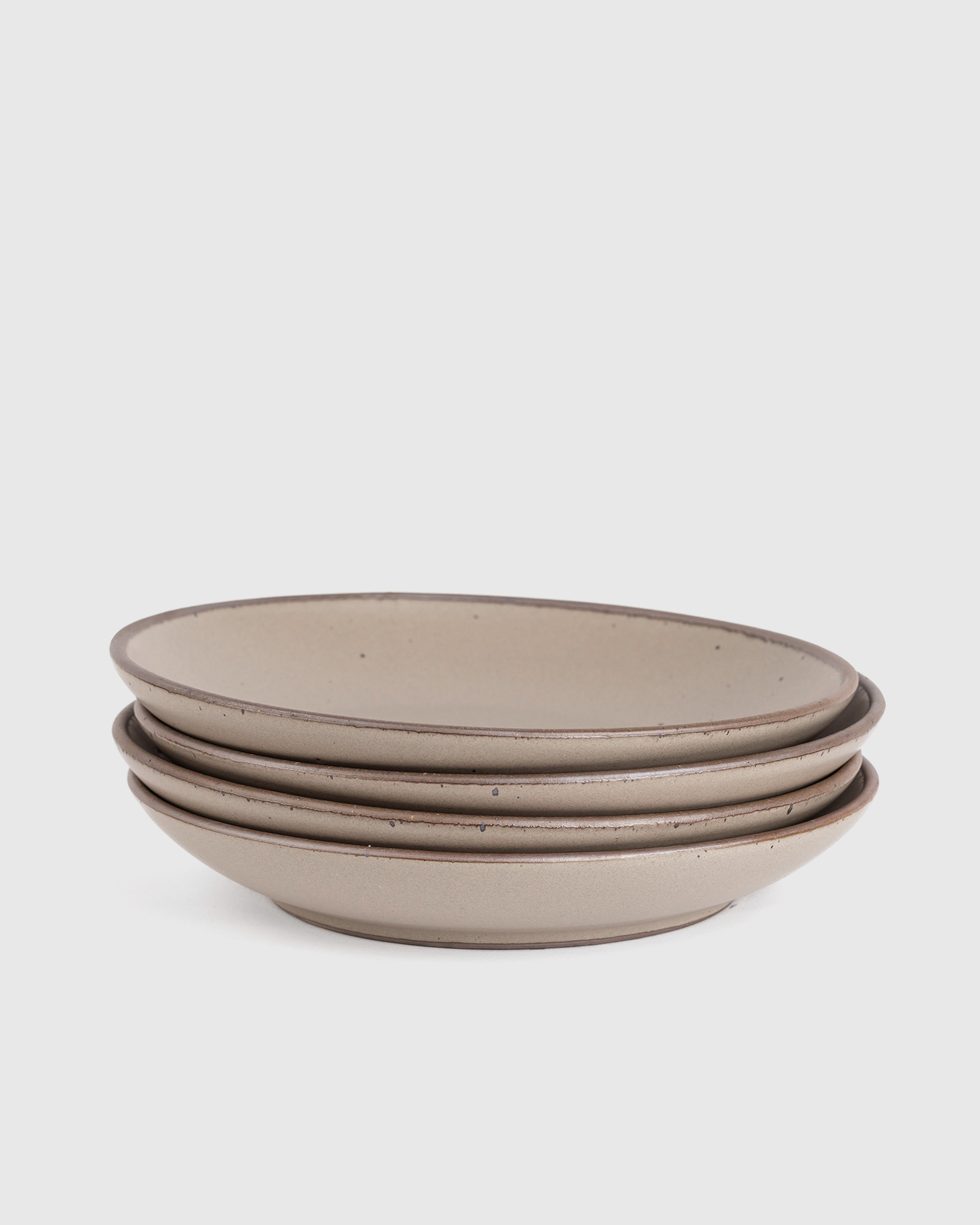 Quince | East Fork | Coupe Plate, Set of 4 in Morel, Ceramic | Quince
