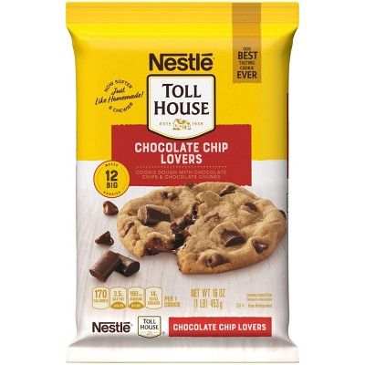Nestle Tollhouse Ultimates Chocolate Chip Lovers Cookie Dough - 16oz/12ct | Target