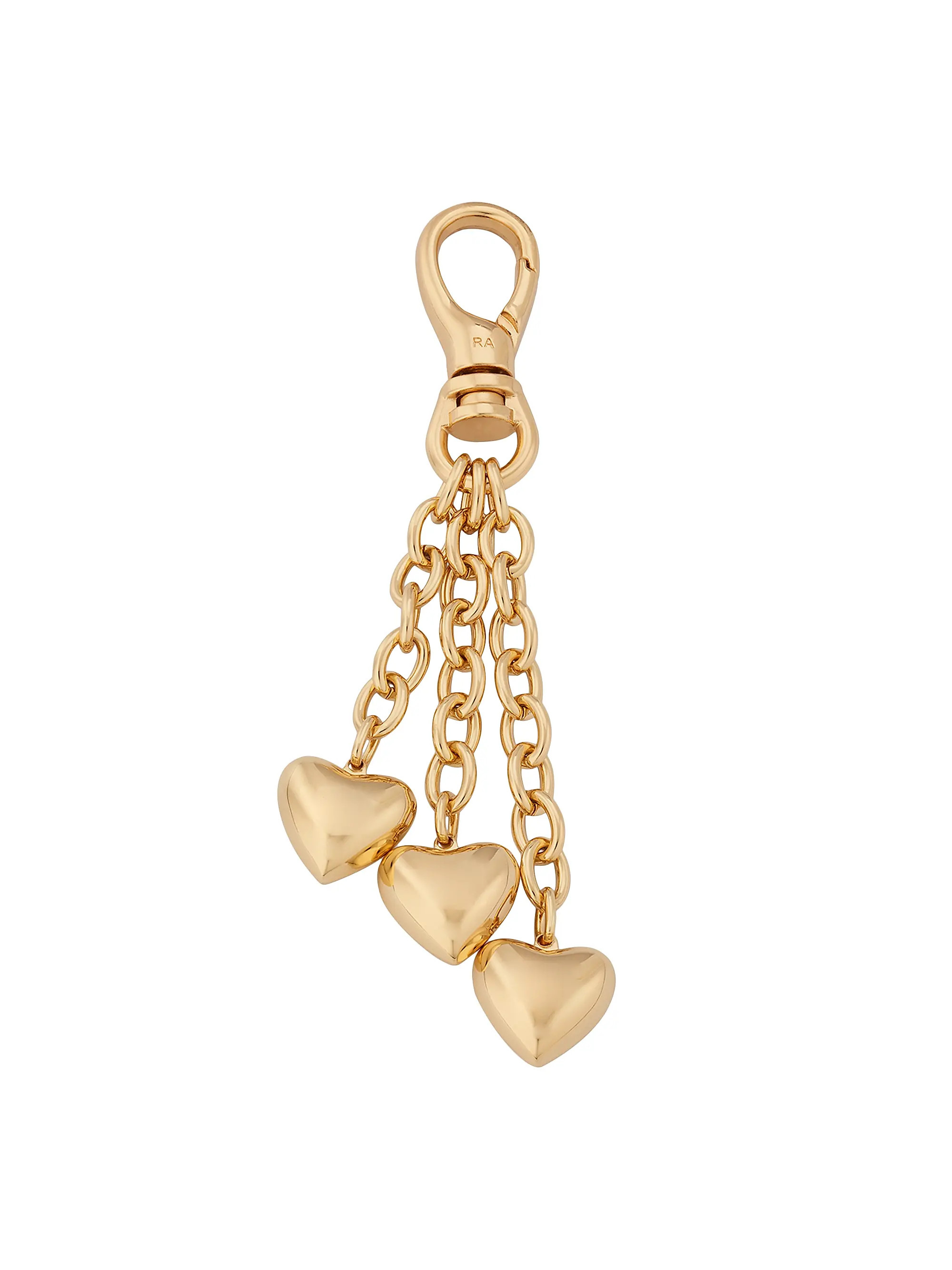 The Puffy Heart Goldtone Bag Charm | Saks Fifth Avenue