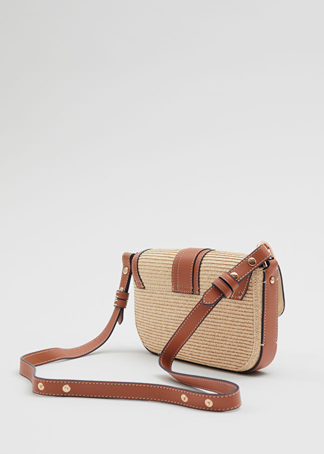 Leather-Trimmed Straw Bag | & Other Stories (EU + UK)