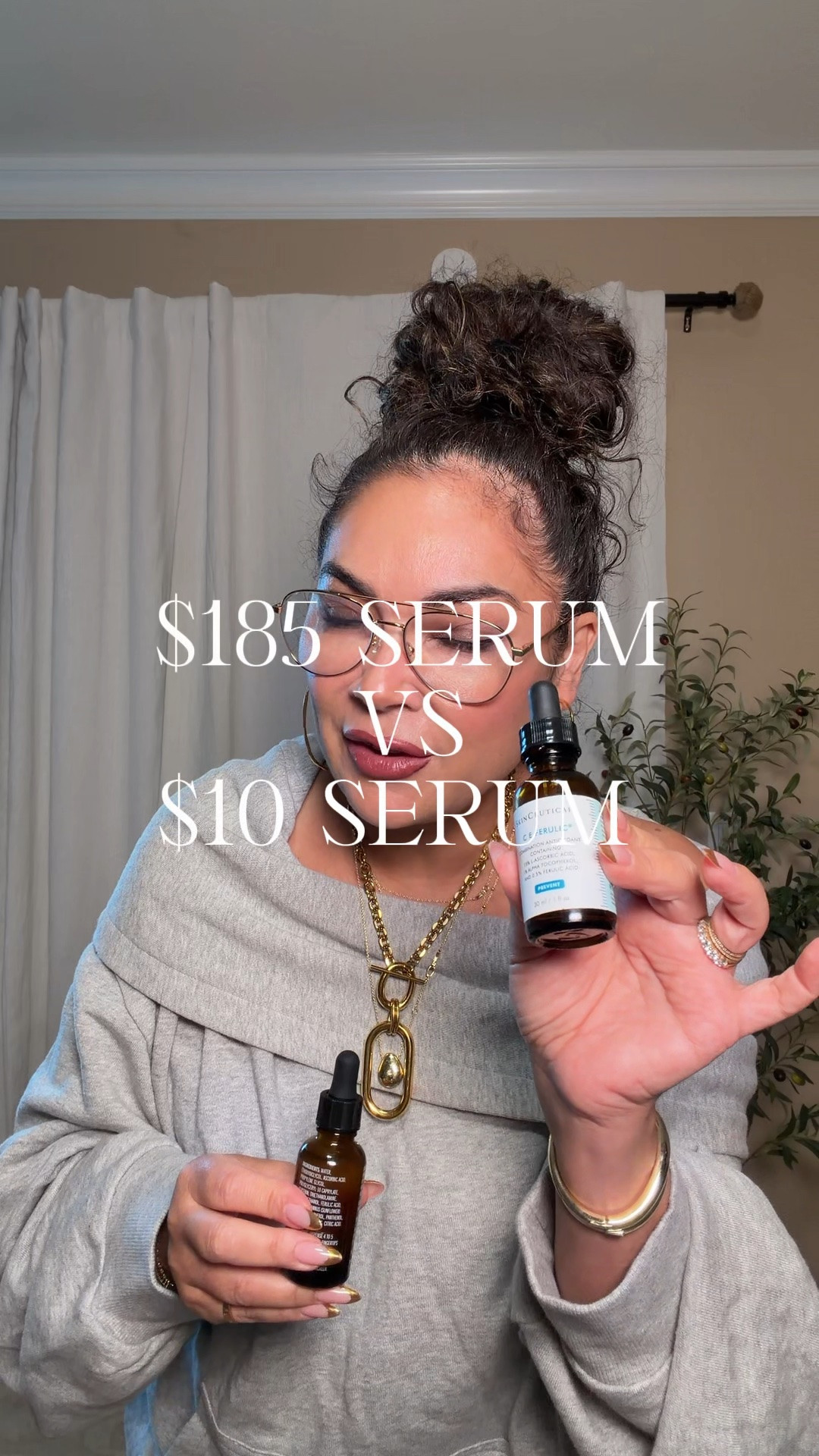 $185 vs. $10. 

I’ve used SkinCeuticals C E Ferulic for years. It’s one of the most iconic Vitamin C serums out there...and at $185 a bottle, definitely an investment.

Then I found Trader Joe’s Vitamin C Serum for $9.99 and did a double take.

Why? Because look at the headline actives:

SkinCeuticals C E Ferulic:
15% L-ascorbic acid (Vitamin C)
1% alpha tocopherol (Vitamin E)
0.5% ferulic acid

Trader Joe’s Vitamin C Serum:
15% L-ascorbic acid
1% alpha tocopherol
0.5% ferulic acid

Same three antioxidant actives. Same listed concentrations. 🤯

But ingredients alone don’t make two formulas identical, so I wanted to take my little kitchen-counter science experiment one step further. I bought pH testing strips and tested them side by side.

And as you can see…the results were remarkably close.

Does this prove the two serums are identical? No. There are differences in the overall formulas, and an at-home pH test can’t tell us about things like stability, absorption, manufacturing or long-term clinical performance.

But here's where I landed:

I have ZERO problem spending $185 on skincare when I think it’s worth it. But when I find a $9.99 alternative with the same headline actives at the same concentrations and a very similar result in my little at-home test?

I’m saving the $175. 

Trader Joe’s, you got me.

Who else is running to TJ’s? 🏃‍♀️💨

My look linked below 👇 

#womenover50 #over50 #midlifewomen #over50style #styleover50