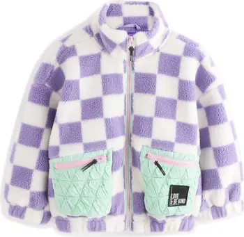 Kids' Check Fleece Jacket | Nordstrom