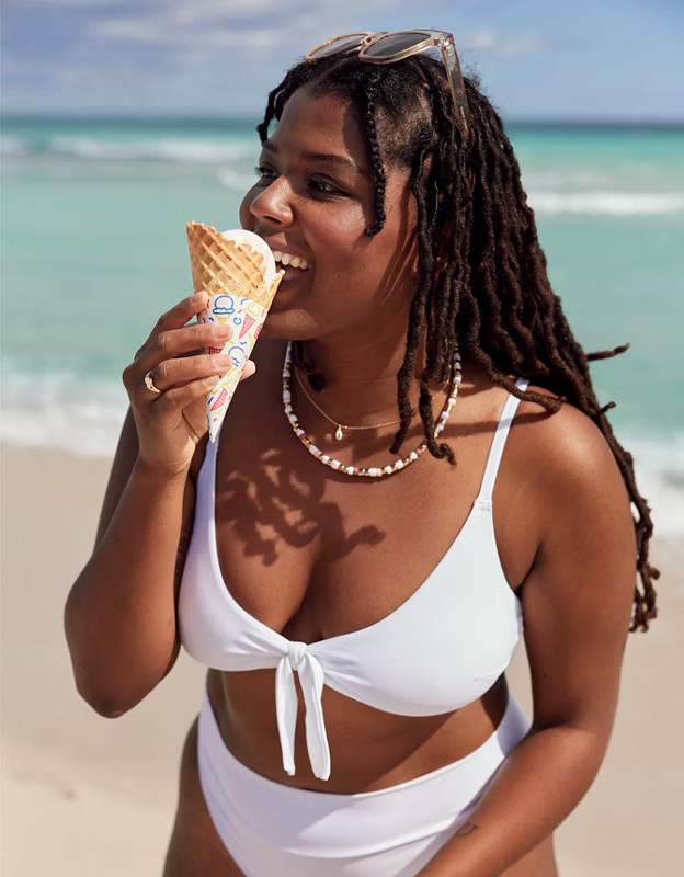 Aerie Tie Front Scoop Bikini Top | American Eagle Outfitters (US & CA)