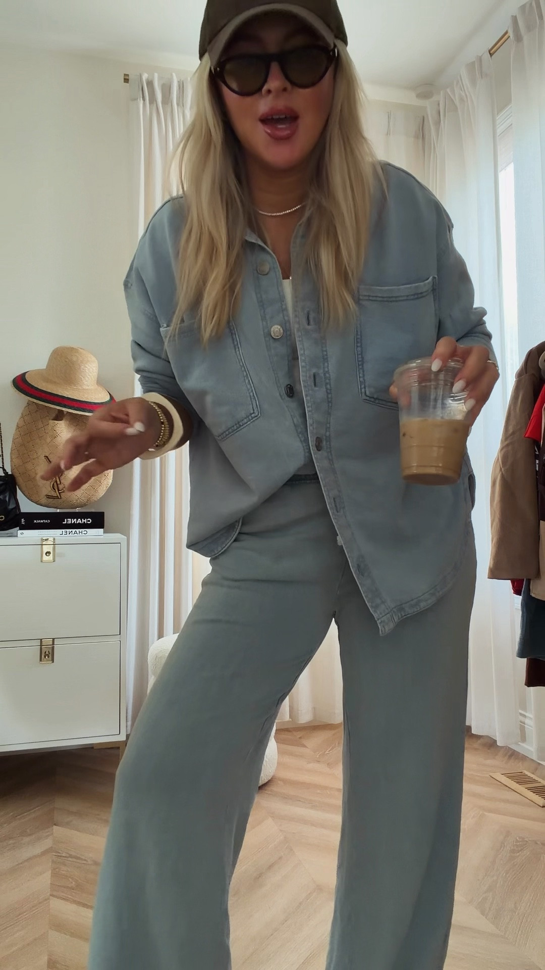 Looks like denim, but it’s not. 💙 This cozy knit set is one of my favorite finds. It’s sold as separates, so you can mix and match. I’m wearing a small in the top and a medium in the bottoms for a relaxed fit. They also make a cropped top, shorts, and other washes. So soft, comfortable, and perfect for travel, lounging, errands, or everyday wear.🧢🩵





Knit set. Denim look. Matching set. Cozy outfit. Travel outfit. Casual style. Everyday outfit. Loungewear. Soft knit. Comfy outfit. Two piece set. Resort wear. Airport outfit.

#LTKootd #LTKgrwm #LTKTravel
