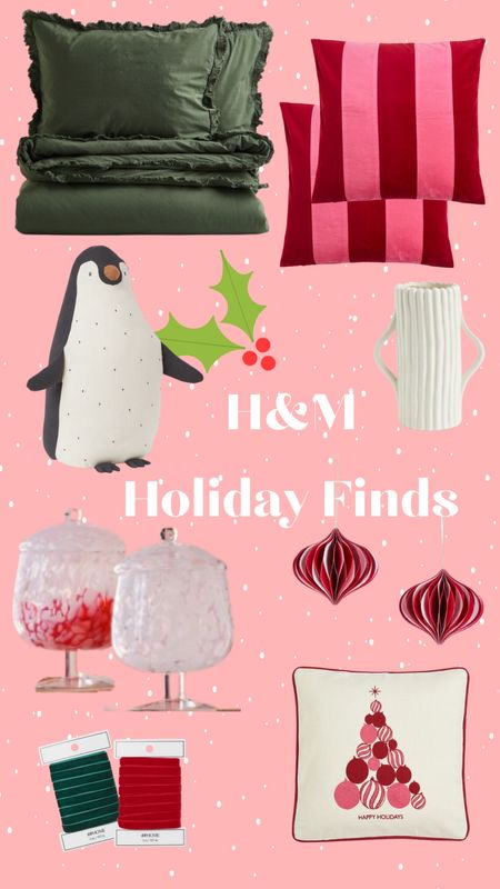 H&M home finds - holiday - Christmas - pinkmas - red and pink - Home decor - flash sale - stripes - throw pillow - velvet

#LTKSeasonal #LTKHoliday #LTKsalealert