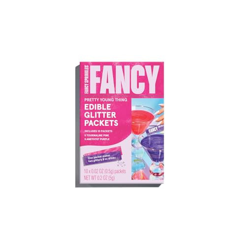 Fancy Sprinkles Pretty Young Thing Edible Glitter Packets Portable & On-The-Go for Sparkling Drinks, Champagne, Cocktails, Wine, Beer, & more. (1 Pack) | Amazon (US)