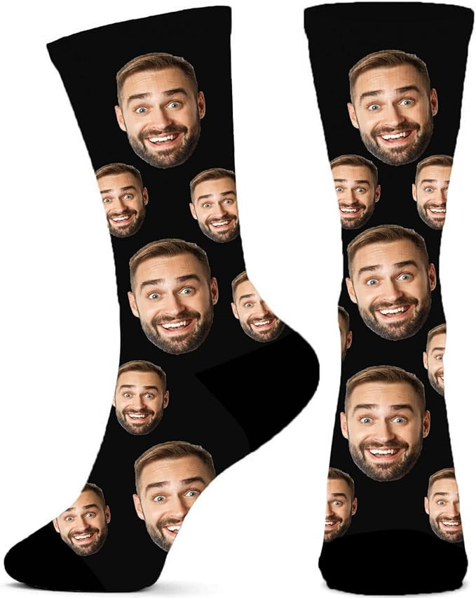 Dreamdecor Custom Funny Socks with Photo Novelty Face Crew Socks Personalized Funny Gifts for Men... | Amazon (US)