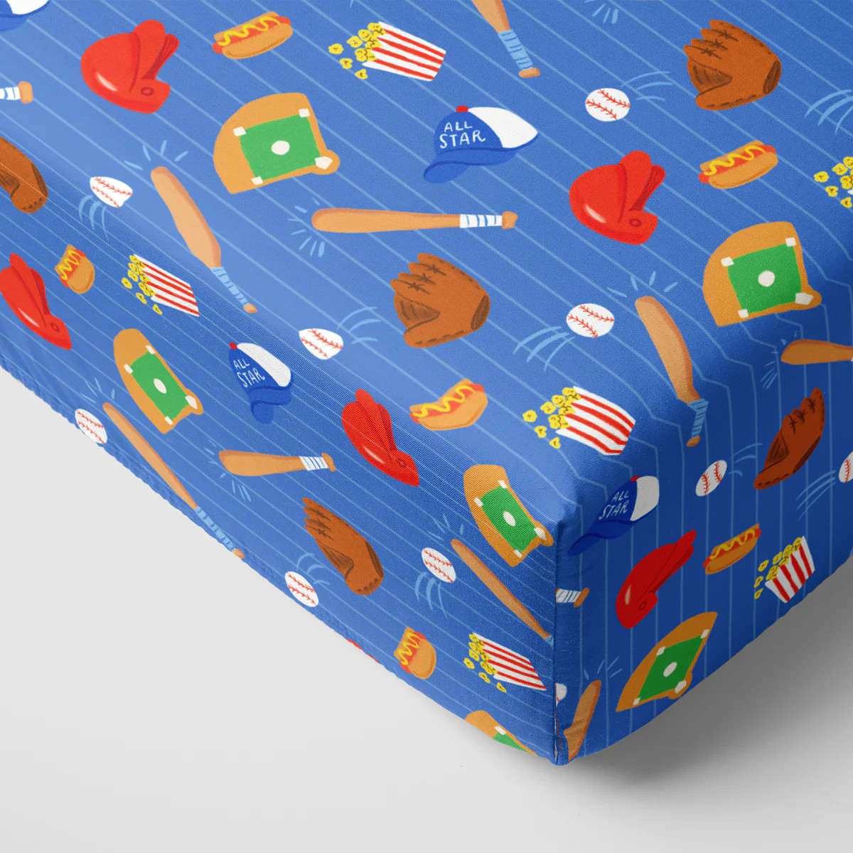 Blue All Stars Fitted Crib Sheet | Little Sleepies