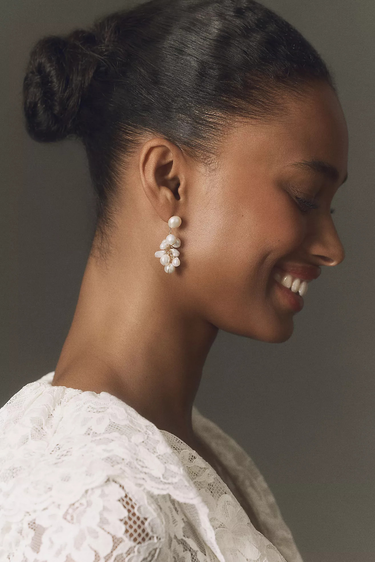 Pearl Cluster Pom-Pom Drop Earrings | Anthropologie (US)
