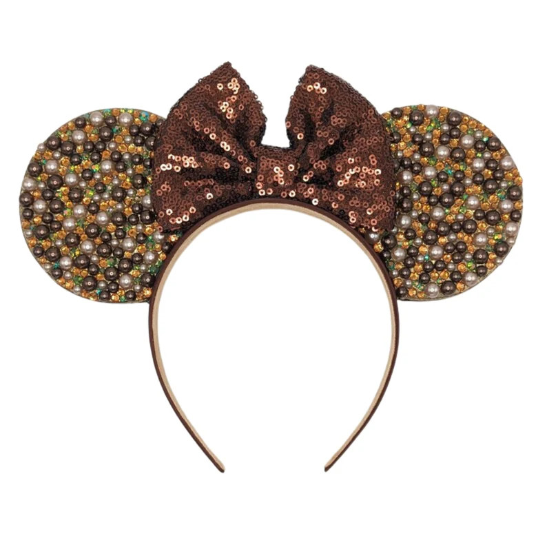 Mocha Madness Rhinestone and Pearl Medley Mouse Ears - Etsy | Etsy (US)